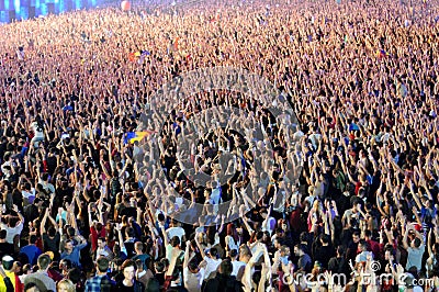Crowd at concert Editorial Stock Photo